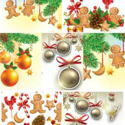 Shutterstock - New Year and Christmas illustrations in vector 48 (EPS)