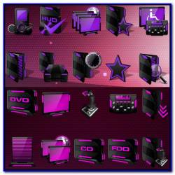 HUD Machine Purple and Pink IconPack