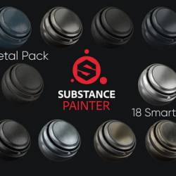 Artstation - 18 Robot Metal Substance Painter Smart Material Pack