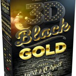GraphicRiver - 15 3D Black and Gold Text and Logo Mockup