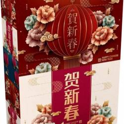 Chinese style paper art red lantern and peony background (EPS)