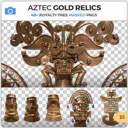 PHOTOBASH - AZTEC GOLD RELICS (PNG)