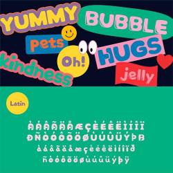 HU Bubble font family