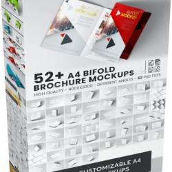 GraphicRiver - 52+ A4 Bifold, Brochure Mockup Bundle