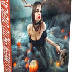 The Hungry JPEG - Halloween overlay / Pumpkin clipart (PNG)